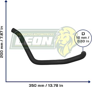 MANGUERA REFRIG. G.M. CAPTIVA L4 2.4L 08-14 (A DEPOSITO DE ANTICONGELANTE) (96817596) Ø: 15 mm, L: 150x400 mm, LONGITUD: 500 mm