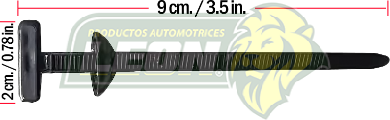 CINCHO NAILON 9 cm c/CAPUCHON AUTOBROCANTES 20x90x5 mm DIAMETRO DE CAPUCHÓN 14.5 mm