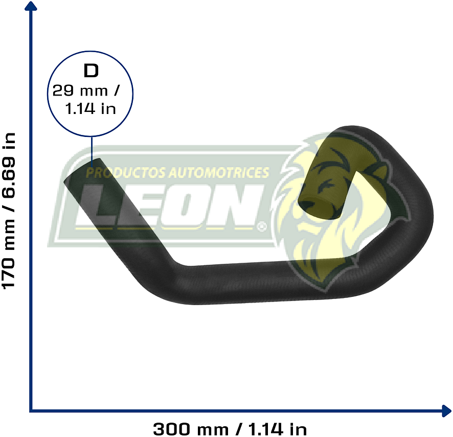 MANGUERA RAD. INF.  FORD FOCUS L4 2.0L 09-13 (3M5H8286DH, 13840148) Ø: 30 mm, L: 150x300 mm, LONGITUD: 660 mm