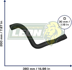MANGUERA RAD. SUP. FORD FOCUS L4 2.0L 09-13 (3M5H8260EK) Ø: 30 mm, L: 170x440 mm, LONGITUD: 50 mm