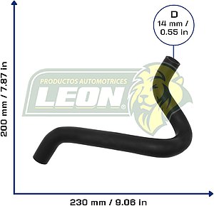 MANGUERA DESCARGA DE GASES FORD KA L4 N1.6L 2008 (VENTEO DE MOTOR) (3M5H8C012JF, 1420324) Ø: 14 mm, L: 150x200 mm, LONGITUD: 400 mm