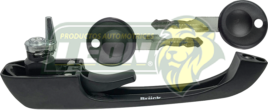 MANIJA EXTERIOR PUERTA DELANTERA VW COMBI 1.6L 74-89, 1.8L 89-01 T2 T2A C/LLAVE NEGRO ELLEN BRASIL (211837205N)