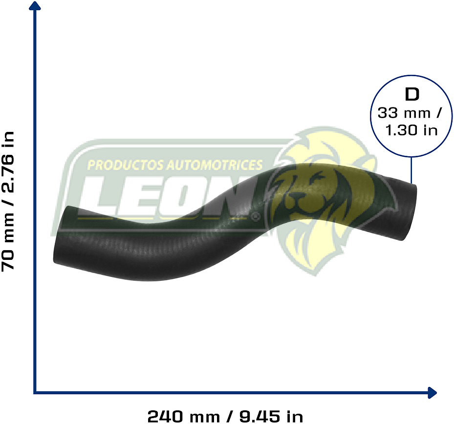 MANGUERA RAD. SUP. TOYOTA COROLLA L4 1.6L 90-92, 4RUNNER L4 2.4L 84-85, CAMRY V6 2.5L 90-91, PICKUP L4 2.4L 90-95, PONTIAC GRAND PRIX V6 3.1L 1990, MITSUBISHI MONTERO V6 3.0L 90-94, MICHTY MAX L4 2.4L 90-94 (10133036, 14031638, 14034144, 19130272, 22594530,  37015186, 94853514, 165712020, 165712060, 1657133011, 1657135060, 1657135120, 1657138012, 1657138020, 1657138030, 1657138038, 1657141040, 1140832101, 1657141)