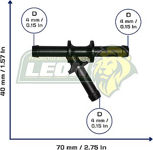 CONECTOR REFRIGERACION VW GOLF L4 1.4L 15-19, JETTA L4 1.4L 19-23, POLO L4 1.4L 13-18, UP L3 1.0L 16-18 (TURBO) (1K0121087B, N91033401)
