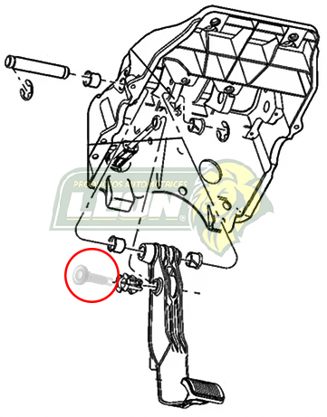 BUJE PEDAL CLUTCH DODGE RAM 4000 5.7L 03-17, 6.7L  2010, 3500 5.7L 2018, 2500 5.7L 03-18, 1500 5.7L 2012, 1500 3.7L 02-08 (NAILON)