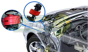AUMENTO o ESTABILIZADOR DE RESORTE DE SUSPENSION Ø: 6.5” ALT.: 3/4 NARANJA (KIT)