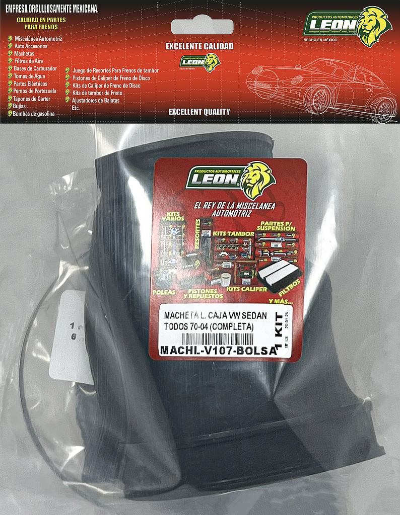 MACHETA LADO CAJA (L, R) VW SEDAN TODOS 56-04 (EN BOLSA)