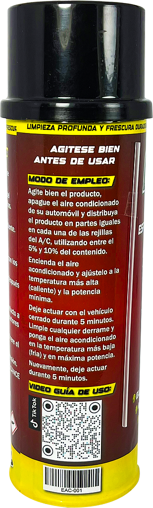 ESPUMA DESINFECTANTE P/DUCTOS DE AIRE ACONDICIONADO (LEÓN) 400 ml.