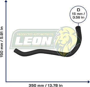 MANGUERA CALEFACCION CALEFACTOR A TUBO FORD FOCUS 2.0L 13-17, RANGER 2.3L 08-11, HONDA CIVIC 1.6L 92-95 (79721SR3000) Ø 15mm, L: 150x350mm, LONGITUD: 510