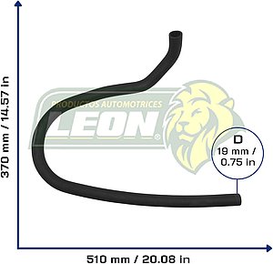 MANGUERA REFRIGERACION MOTOR A TUBO G.M. C2500 7.4L 2000 (15708624) Ø 17mm, L: 300x440 mm, LONGITUD: 950