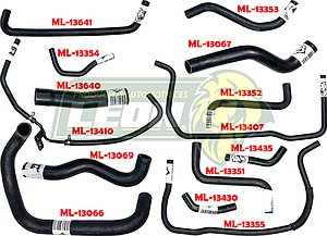 MANGUERAS MOLDEADAS DE ENFRIAMIENTO G.M. SPARK, BEAT 1.2L 11-21 (KIT c/14 pzas.) LEÓN
