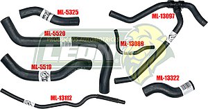 MANGUERAS MOLDEADAS DE ENFRIAMIENTO G.M. OPTRA 2.0L 06-10 (KIT c/7 pzas.) LEÓN