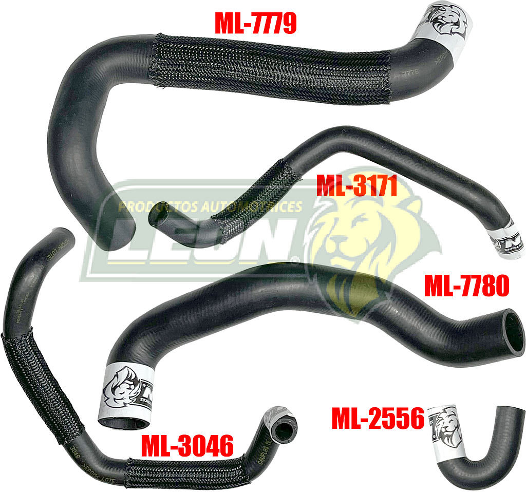 MANGUERAS MOLDEADAS DE ENFRIAMIENTO NISSAN NP300 2.4L 09-15 (KIT c/5 pzas.) LEÓN