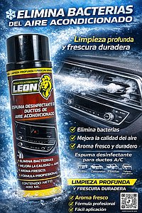 ESPUMA DESINFECTANTE P/DUCTOS DE AIRE ACONDICIONADO (LEÓN) 400 ml.