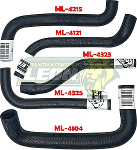 MANGUERAS MOLDEADAS DE ENFRIAMIENTO VW POINTER 1.8L 98-10 (KIT c/5 pzas.) LEÓN