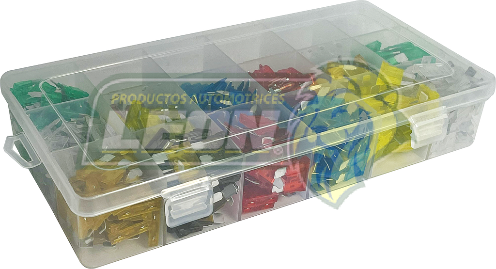ESTUCHE DE FUSIBLES TIPO CLAVIJA, NORMAL 5, 7.5, 10, 15, 20, 25, 30 // MINI 5, 10, 15, 20, 25, 30 // MICRO 10, 15, 20, 25, 30 (600 pzas)