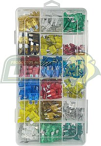 ESTUCHE DE FUSIBLES TIPO CLAVIJA, NORMAL 5, 7.5, 10, 15, 20, 25, 30 // MINI 5, 10, 15, 20, 25, 30 // MICRO 10, 15, 20, 25, 30 (600 pzas)