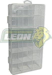 ESTUCHE DE PLASTICO 12x23x4.3 cm (CON 18 ESPACIOS)