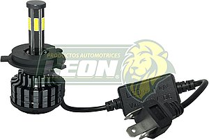 FOCO LED H4 ALTA Y BAJA SISTEMA COMPLETO 6 CARAS 30,000 Lx (JGO. c/2 pz.) TUNIX