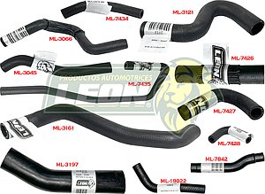 MANGUERAS MOLDEADAS DE ENFRIAMIENTO NISSAN TSURU III 1.6L 93-17 (KIT c/12 pzas.) LEÓN
