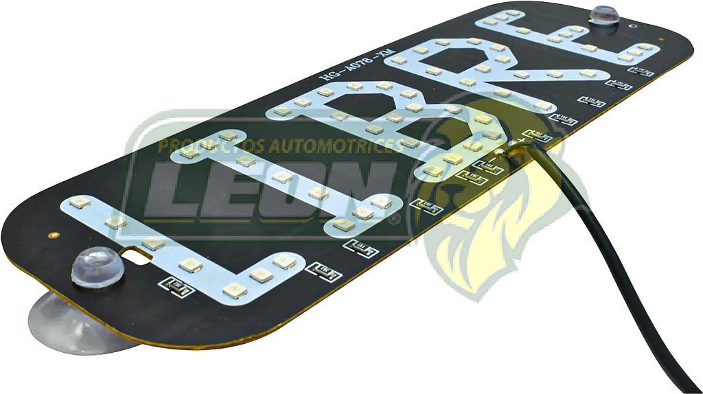 BANDERA LETRERO TAXI 45 LED BLANCO C/CHUPON