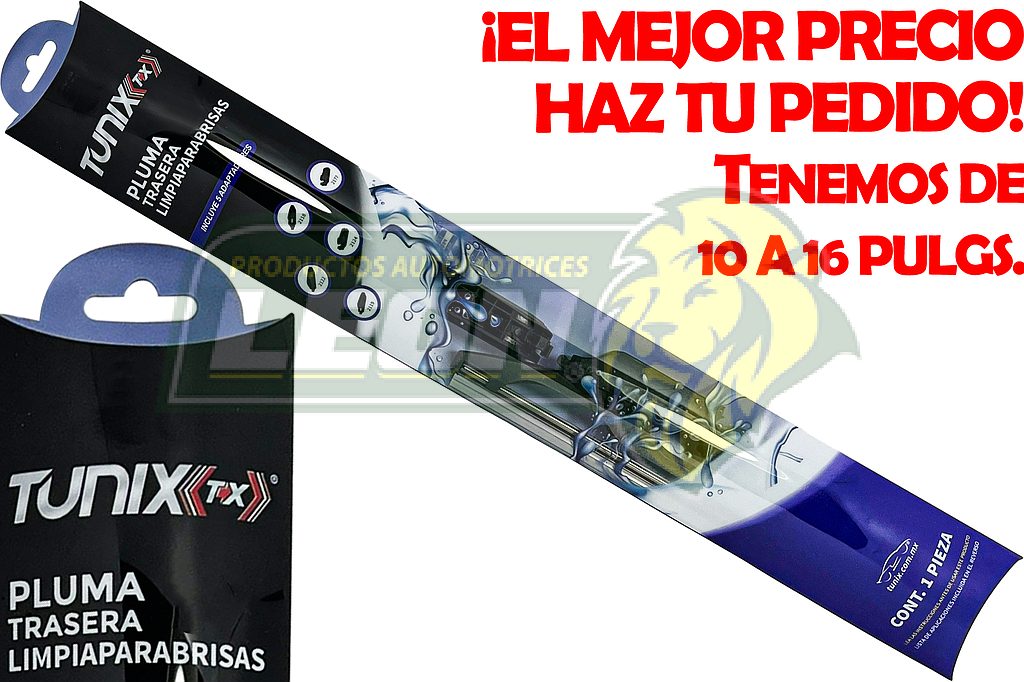 HOJA ó PLUMA LIMPIAPARABRISAS TRASERO 12” (PIEZA) 