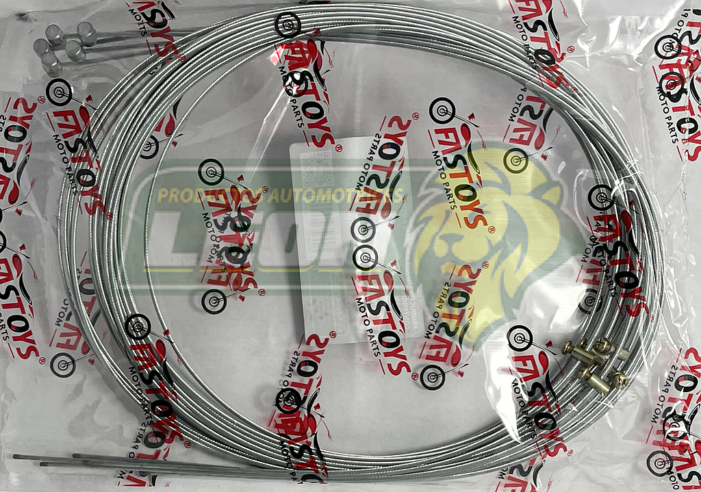 CHICOTE ACELERADOR/CLUTCH MOTOCICLETA UNIVERSAL CON AHORCADOR 4 mts., GR:2 mm