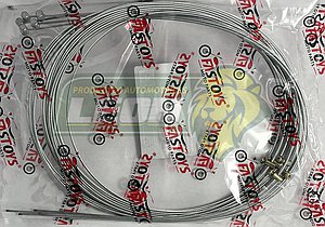 CHICOTE ACELERADOR/CLUTCH MOTOCICLETA UNIVERSAL CON AHORCADOR 4 mts., GR:2 mm