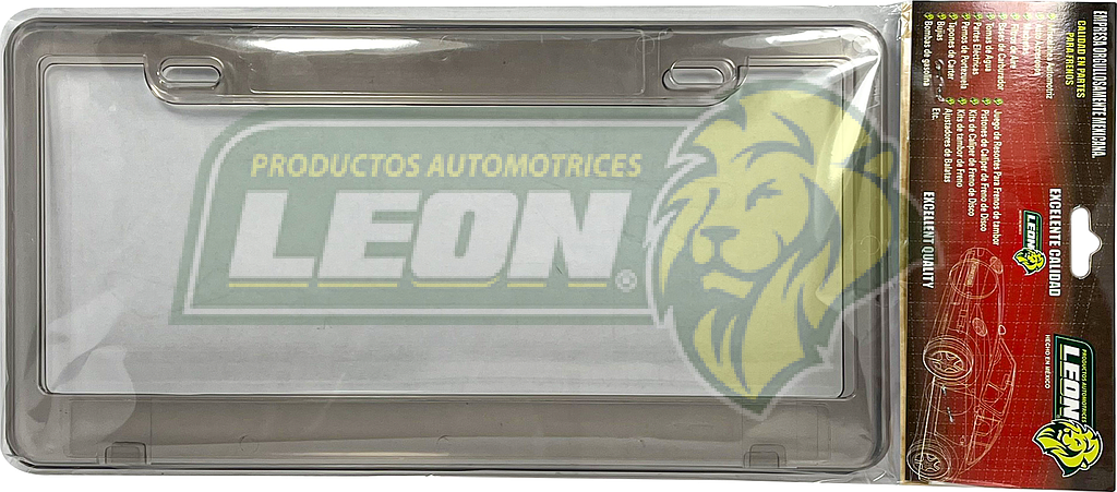 PORTAPLACAS DE POLIESTIRENO CLARIFICADO TRANSPARENTE HUMO, CON MEDIDA P/NUEVA REFORMA (30x15cm. JGO. c/2 pzas.)