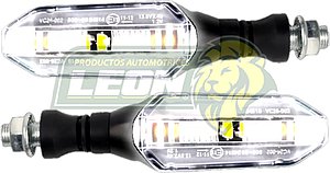 LAMPARA DIRECCIONAL PARA MOTO C/LUZ BLANCA 12V (JGO. c/2 pzas.)
