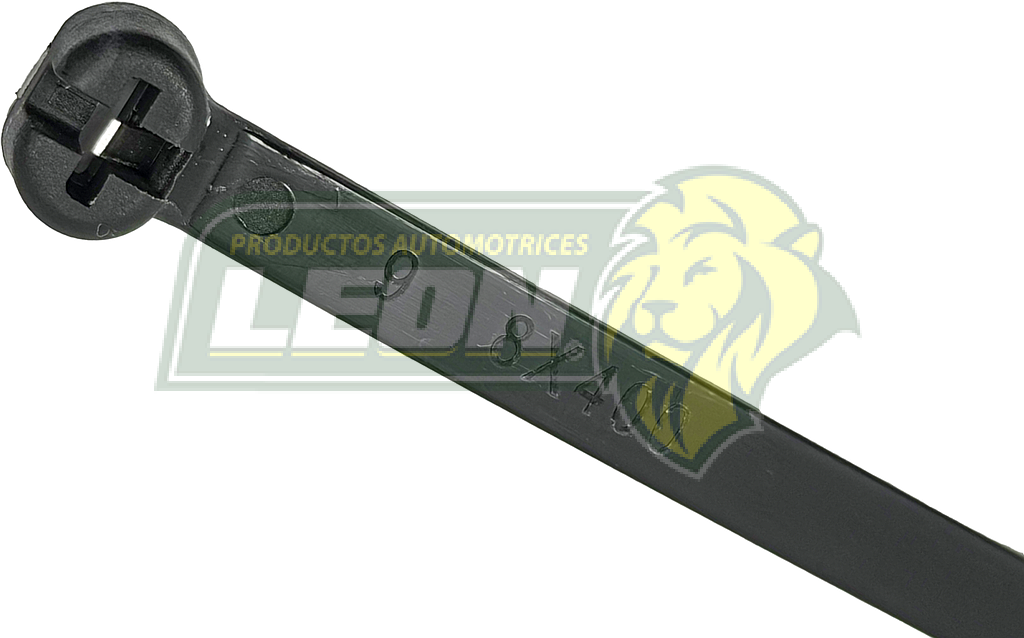 CINCHO NAILON REFORZADO C/SEGURO METALICO NEGRO 38 cm x 7 mm 