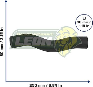 MANGUERA RAD. SUP. HONDA CIVIC L4 1.6L Ø: 31 mm, L: 50x300 mm, LONGITUD: 260 mm