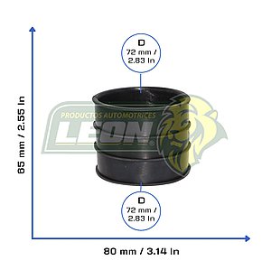 MANGUERA TOMA DE AIRE RESONADOR A MOTOR TOYOTA 4RUNNER L4 2.7L 96-00, TACOMA 2.4L 95-04, 2.7L 95-04 (178820C010, 1788275040)