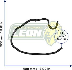 MANGUERA REFRIG. FORD FOCUS L4 2.0L 09-13 (DEPOSITO DE ANTICONGELANTE) (3M5H8C012ML, 1386837) Ø: 7 mm, L: 350x370 mm, LONGITUD: 111 mm