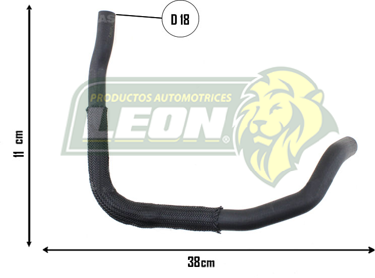 MANGUERA REFRIG. CHIREY TIGGO 4PRO 1.5L 24-25 (3020000977AA) Ø: 18 mm, L: 110X380 mm, LONGITUD: 700 mm