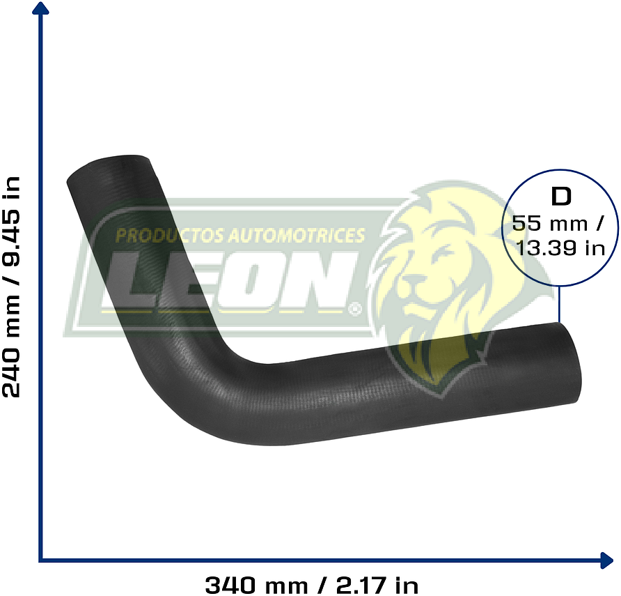 MANGUERA REFRIG. SUP. G.M. W4500 TILTMASTER 94-97, FORD W1000, W9000, WT1000 (C9PJ8260A) Ø: 55 mm
