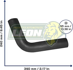 MANGUERA REFRIG. SUP. G.M. W4500 TILTMASTER 94-97, FORD W1000, W9000, WT1000 (C9PJ8260A) Ø: 55 mm