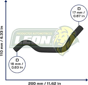 MANGUERA CALEFACCION HONDA FIT L4 1.5L 06-17 (79721SAAG10) Ø: 15x17 mm, L: 100x300 mm, LONGITUD: 340 mm
