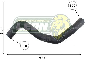 MANGUERA RAD. SUP. G.M. GROOVE L4 1.5L 22-25 (23940770) Ø: 31x30 mm, L: 60x410 mm