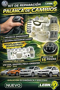 REPUESTO PALANCA VEL. VW GOL, SAVEIRO, POLO, CROSSFOX 09-18 (JGO. c/16 pzas.)