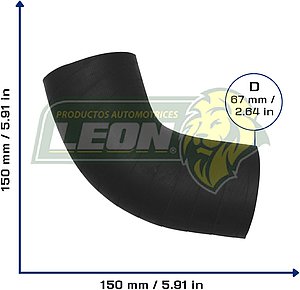 MANGUERA RAD. INF. HD DINA D631 79-86 Ø: 55 mm, L: 150x110 mm, LONGITUD: 300 mm