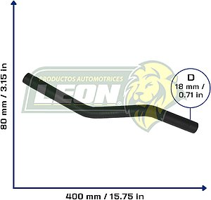 MANGUERA CALEFACCION ENTRADA G.M. OPTRA L4 1.6L 04-07 (96554383) Ø: 18 mm, L: 50x400 mm, LONGITUD: 410 mm