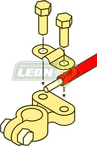 TERMINAL BATERIA PLACA CHICA DE BRONCE (T-34B)