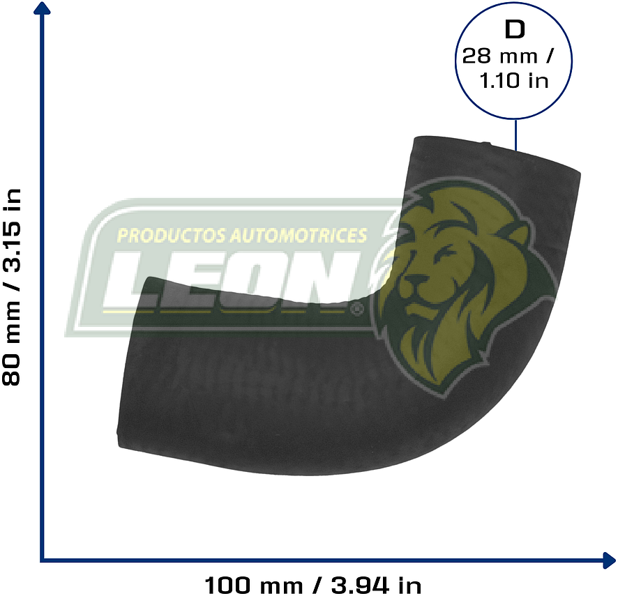MANGUERA REFRIGERACION NISSAN D21 3.0L 90-95, PATHFINDER 3.0L 90-95 Ø: 27 mm, L: 70x90 mm, LONGITUD: 140 mm