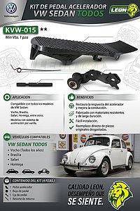 KIT DE PEDAL ACELERADOR VW SEDAN TODOS (4 pzas.)