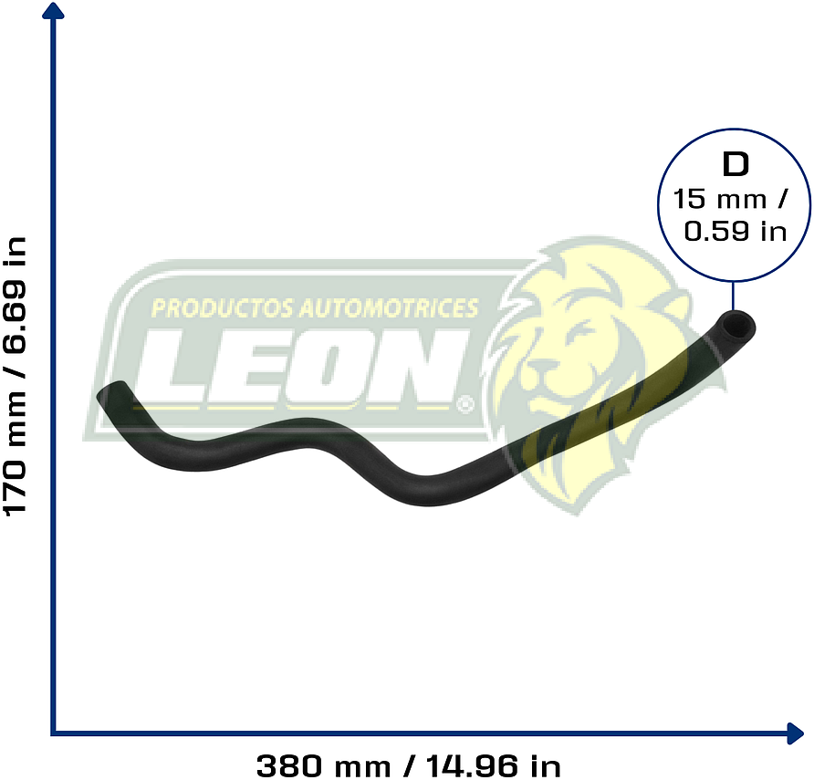 MANGUERA CALEFACCION HONDA CRV L4 2.0L 97-01 (VALVULA A MULTIPLE) (79721S10K01) Ø: 15 mm, L: 150x420 mm, LONGITUD: 540 mm