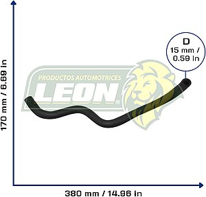 MANGUERA CALEFACCION HONDA CRV L4 2.0L 97-01 (VALVULA A MULTIPLE) (79721S10K01) Ø: 15 mm, L: 150x420 mm, LONGITUD: 540 mm