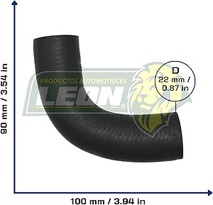 MANGUERA RAD. SUP. HONDA FIT L4 1.5L 07-08 (TOMA DE LLENADO) (19508PWA000) Ø: 23 mm, L: 100x100 mm, LONGITUD: 150 mm