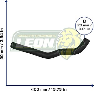 MANGUERA RAD. SUP. HONDA FIT L4 1.5L 06-08 (TOMA DE LLENADO A MOTOR) (19501RMEA00) Ø: 26 mm, L: 100x410 mm, LONGITUD: 430 mm