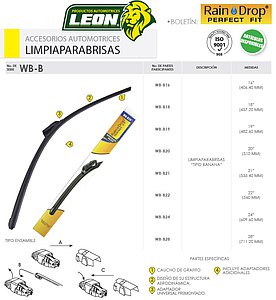 PLUMA LIMPIAPARABRISAS BEAM BLADE RAIN-DROP 24"/609.60 MM